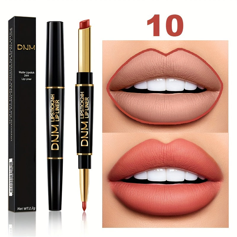 Double-ended Non-stick Cup Long Lasting Lipstick Lip Liner High Pigmented Waterproof Valentine's Day Gifts - The Superior Findings Depot