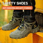 Men's Steel Toe Puncture-Proof Anti-Skid Work Boots with Kevlar-Reinforced Midsole & Breathable - Slip-Resistant Rubber Sole, All-Season Comfort for Industrial Construction & Outdoor Safety Shoes, Steel Toe Boots, Sleek Profe - The Superior Findings Depot