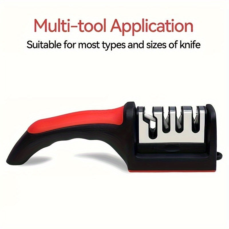 4-Stage Professional Knife Sharpener with Tungsten Diamond & Ceramic Sharpening Stones - Heavy-Duty Non-Slip Grip, Fast & Long-Lasting Performance - The Superior Findings Depot