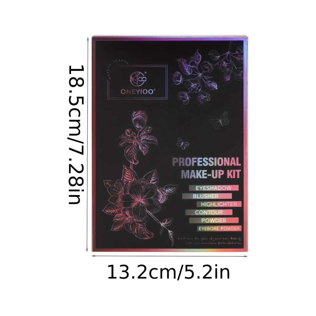 4-Page Makeup Palette, 55 Colors: 24 Eyeshadow Shades (Matte & Glitter), 6 Lip Colors, 9 Contour & Concealer Shades, 6 Highlighter & Eyeshadow Palettes in Berry, Pink, Purple, Red, Golden - Perfect Gift for Women on Special O - The Superior Findings Depot