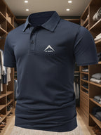 Men's Casual Golf Business Polo Shirt - Large Size Geometric Pattern