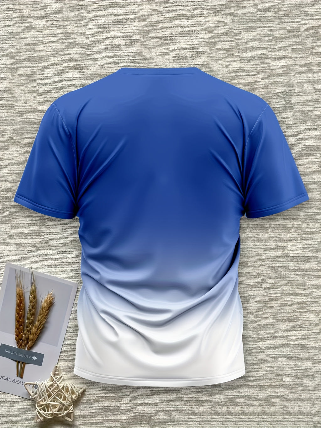 Men's Short Sleeve T-Shirt with Bold "JESUS THE WAY TRUTH LIFE" Print - Green & White Gradient Casual Round Neck Tee, Machine Washable Regular Fit Religious Graphic Top - The Superior Findings Depot