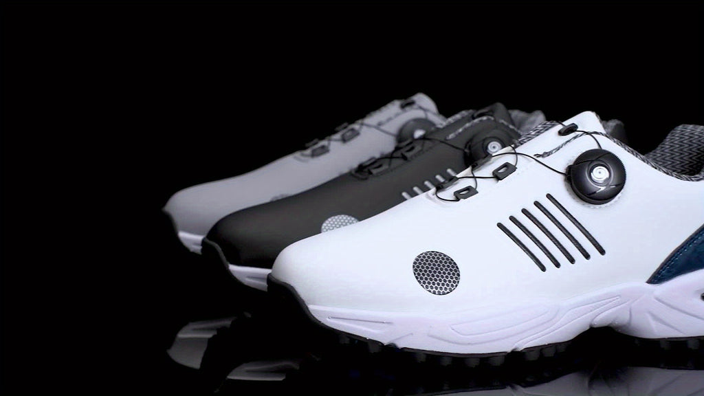 Men's Lightweight Golf Shoes with All-Day Traction - Breathable Synthetic & Rubber Sole for Grass Courses, Casual Wear & Outdoor Sports - White/Black Design, Casual Wear Shoes | Casual Athletic Design | Durable Rubber Sole, G