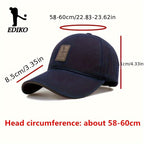 EDIKO Adjustable Trucker Cap - Black, Cotton, One Size Fits Most, Adjustable Snap Closure, Ideal for Golf, Outdoor, and Casual Wear, Outdoor Headwear | Adjustable Headgear | Cotton Headgear - The Superior Findings Depot