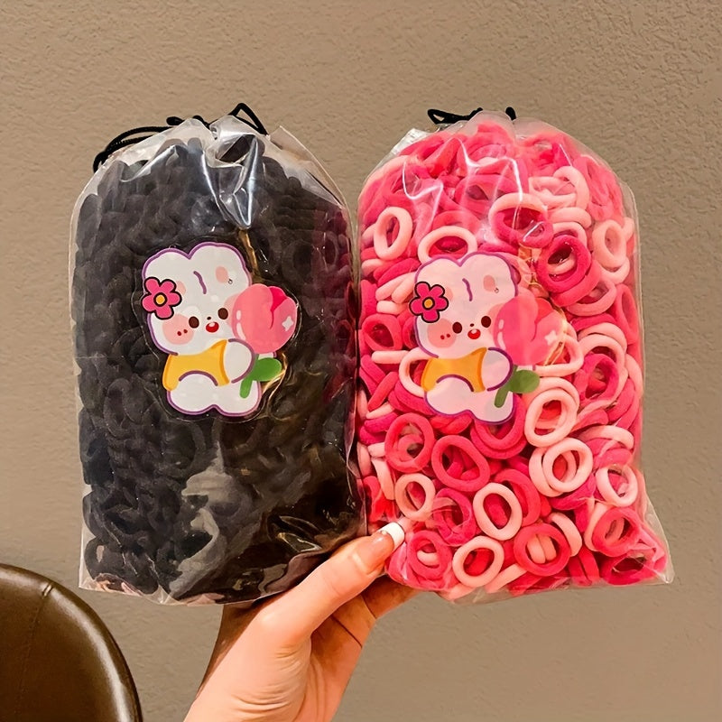 100 Pcs/Bag Children Cute Cartoon Elastic Hair Bands, Girls Lovely Srunchies Rubber Bands, Kid Hair Accessories, Ideal choice for Gifts - The Superior Findings Depot