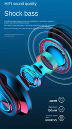 B39 Light Emitting Wireless Headphones, Colorful LED Lights Comfort Over Ear Foldable Headset With Built-in Microphone, FM, SD Card Slot, Wired For School/Tablet Computer/PC/TV/Cellphones/Travel Gift For Birthday/Easter/Boy/G - The Superior Findings Depot