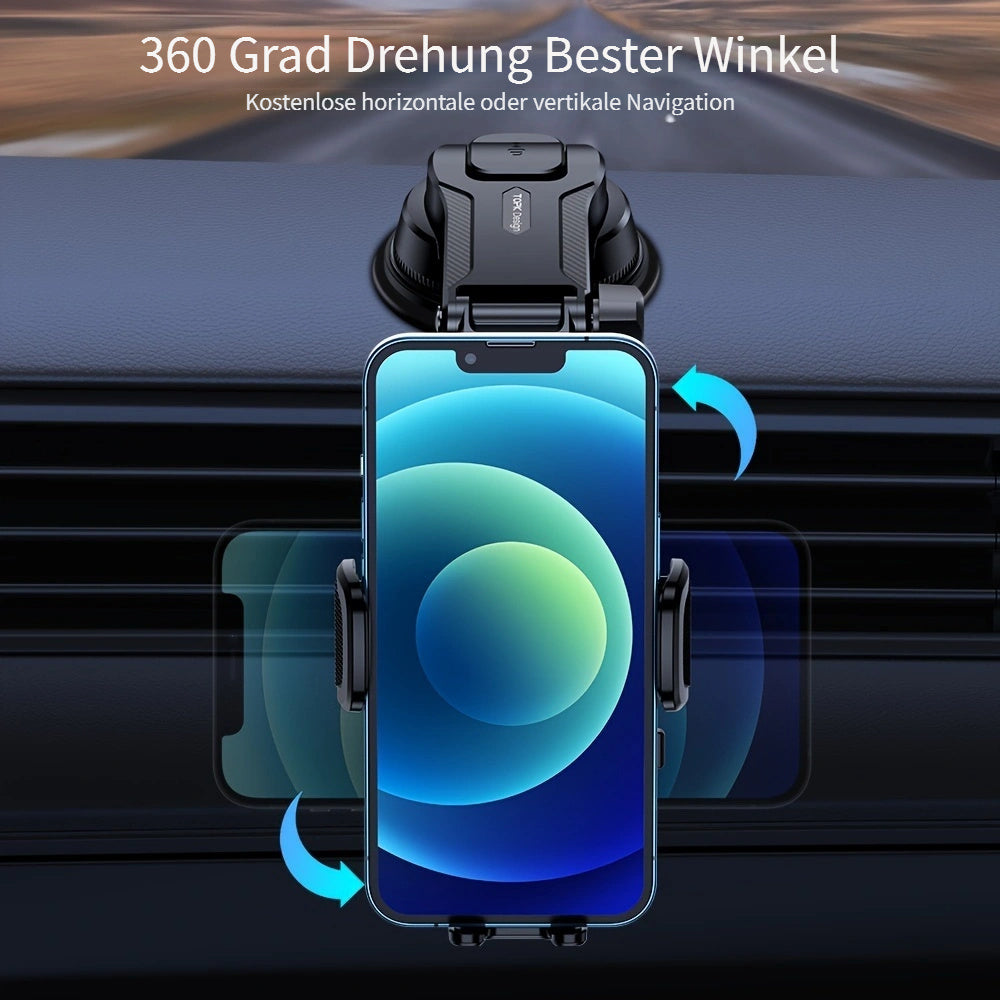 D38-C Car Phone Holder Mount by TOPK, Enhanced Adjustable Cell Phone Holder for Car Dashboard, Works with All Phones in Both Horizontal And Vertical Positions - The Superior Findings Depot