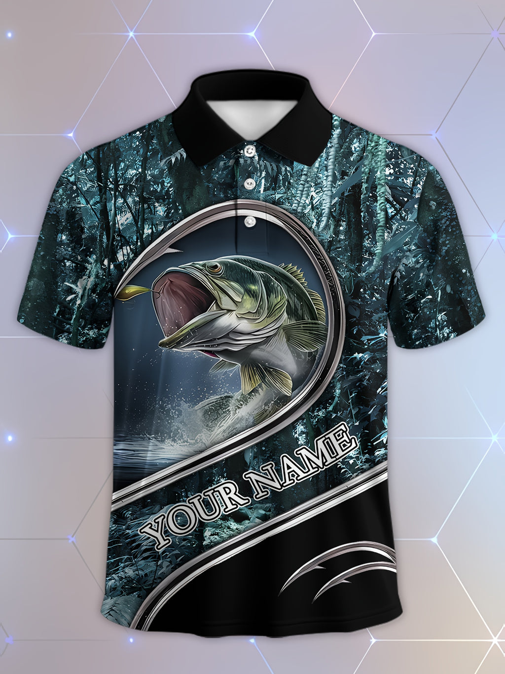 I-Polo Yasehlobo Yabesilisa Engenziwa Ngokwezifiso - Ukudotshwa Kwezitropiki Nokugoba Okuyi-3D