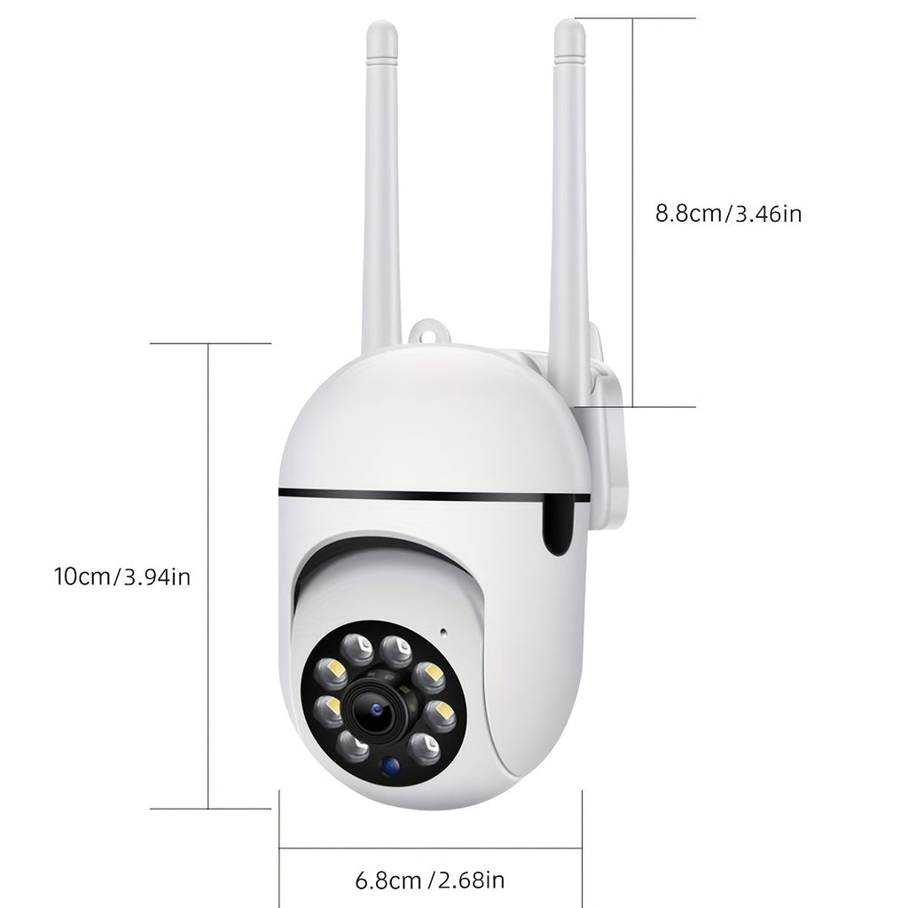 4pcs APP Compatible 1080P HD WiFi Security Cameras with PTZ, Dual Audio, LED Night Vision, Motion Detection Alarm, Wall-Mounted, Indoor/Outdoor Use, Non-Waterproof, 2MP Color - The Superior Findings Depot