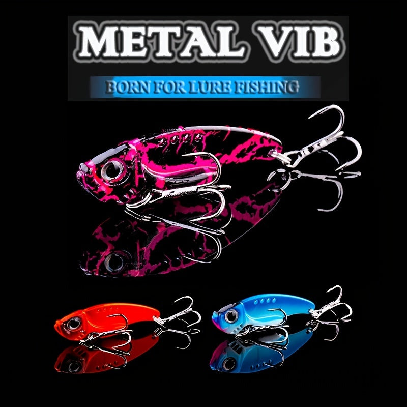 X-FIN Metal VIB Fishing Lure - 7g/0.25oz, 10g/0.35oz, 15g/0.53oz Jig Vibrate Hard Bait with Spinner, Saltwater & Freshwater Compatible, Zinc Alloy, Ideal for Bass, Pike, and Perch, Fishing Tackle|Vibrating Lure|Durable Fishin - The Superior Findings Depot
