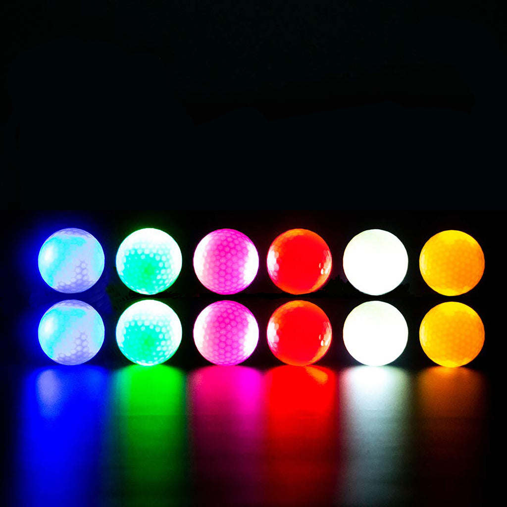 Glow Dark Golf Balls - 3/6/12pcs Resettable Time LED Luminous