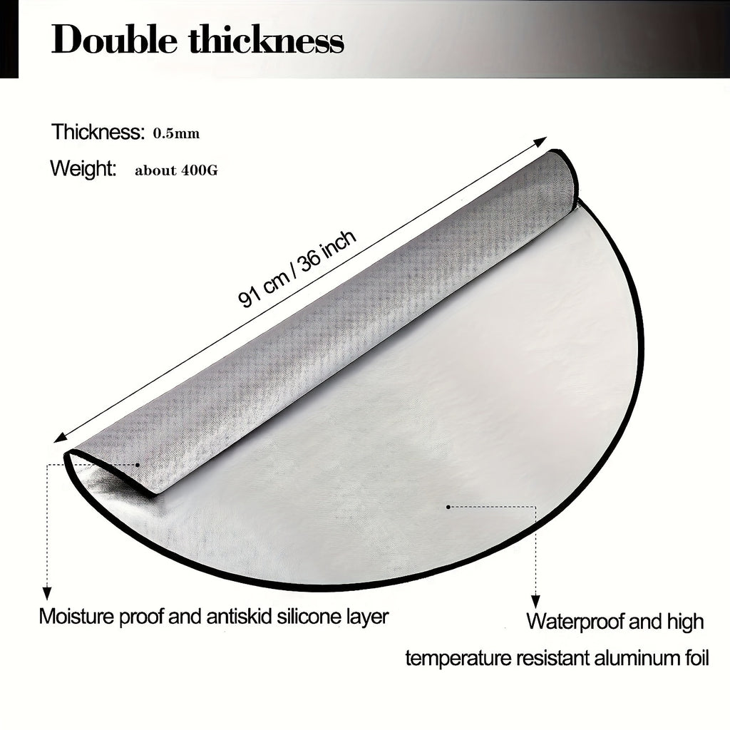 1pc of 91.44x127.0 cm barbecue mat, floor mat for barbecue, barbecue mat for outdoor barbecue deck protection, barbecue mat, reusable - The Superior Findings Depot