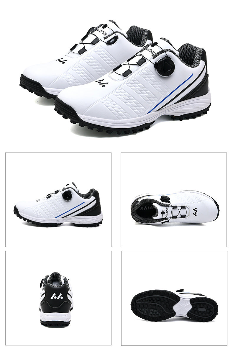 Izicathulo Zegalofu Zabesilisa ze-LEFUS - Ama-Spikes Angasheleli Aqinile Ane-Rotary Buckle