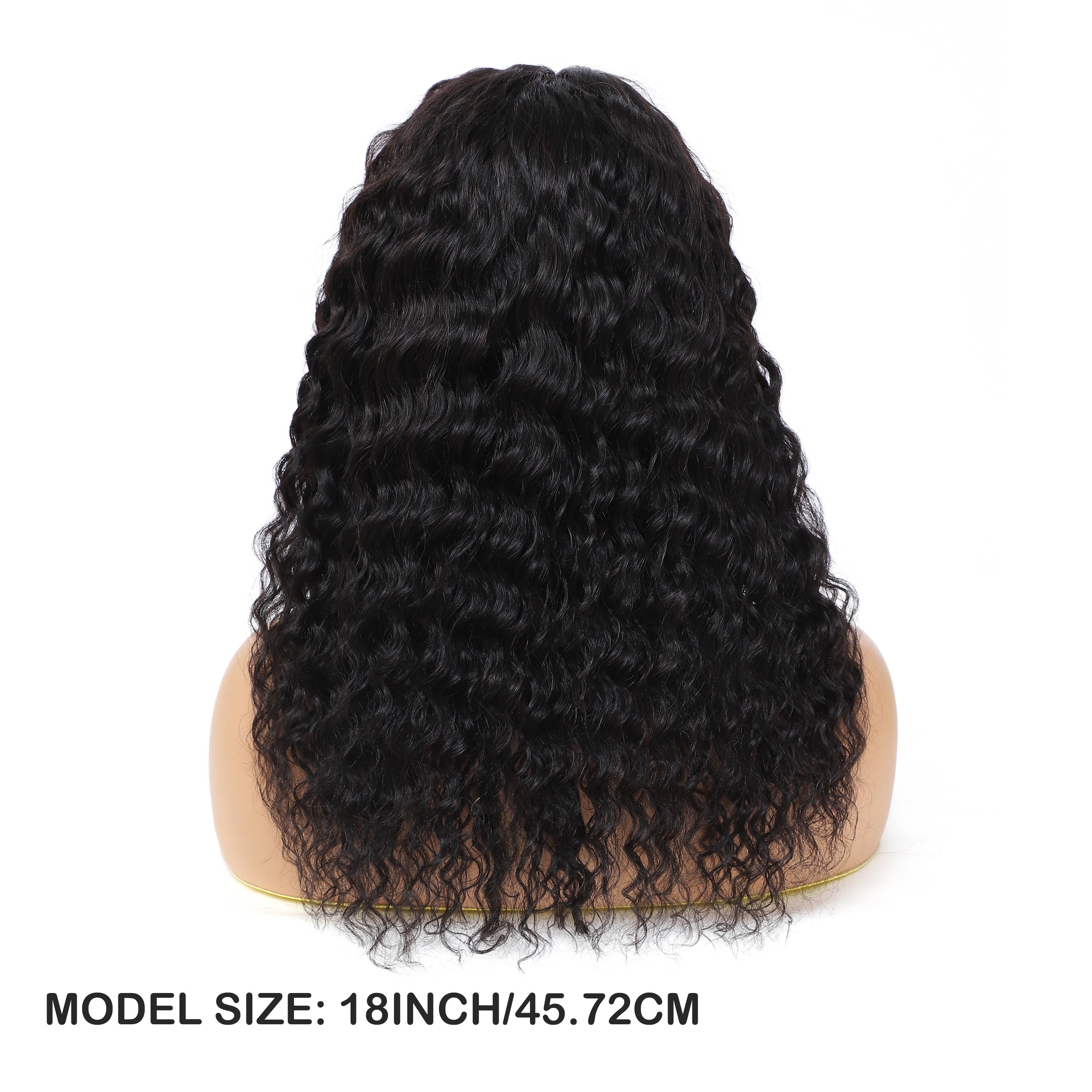 Brazilian Virgin Human Hair Wig, 150% Density Deep Wave/curly Lace Front with 4x1 Lace, Pre-Plucked Baby Hair, Natural Black Color, Breathable & Full Hairline for Virgin Hair Wigs for African - The Superior Findings Depot