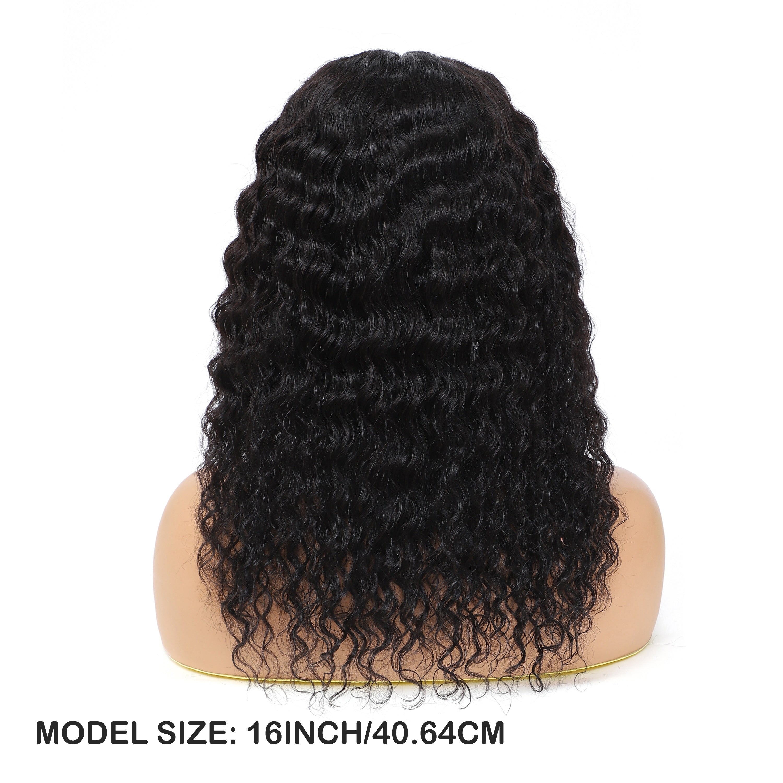 Brazilian Virgin Human Hair Wig, 150% Density Deep Wave/curly Lace Front with 4x1 Lace, Pre-Plucked Baby Hair, Natural Black Color, Breathable & Full Hairline for Virgin Hair Wigs for African - The Superior Findings Depot