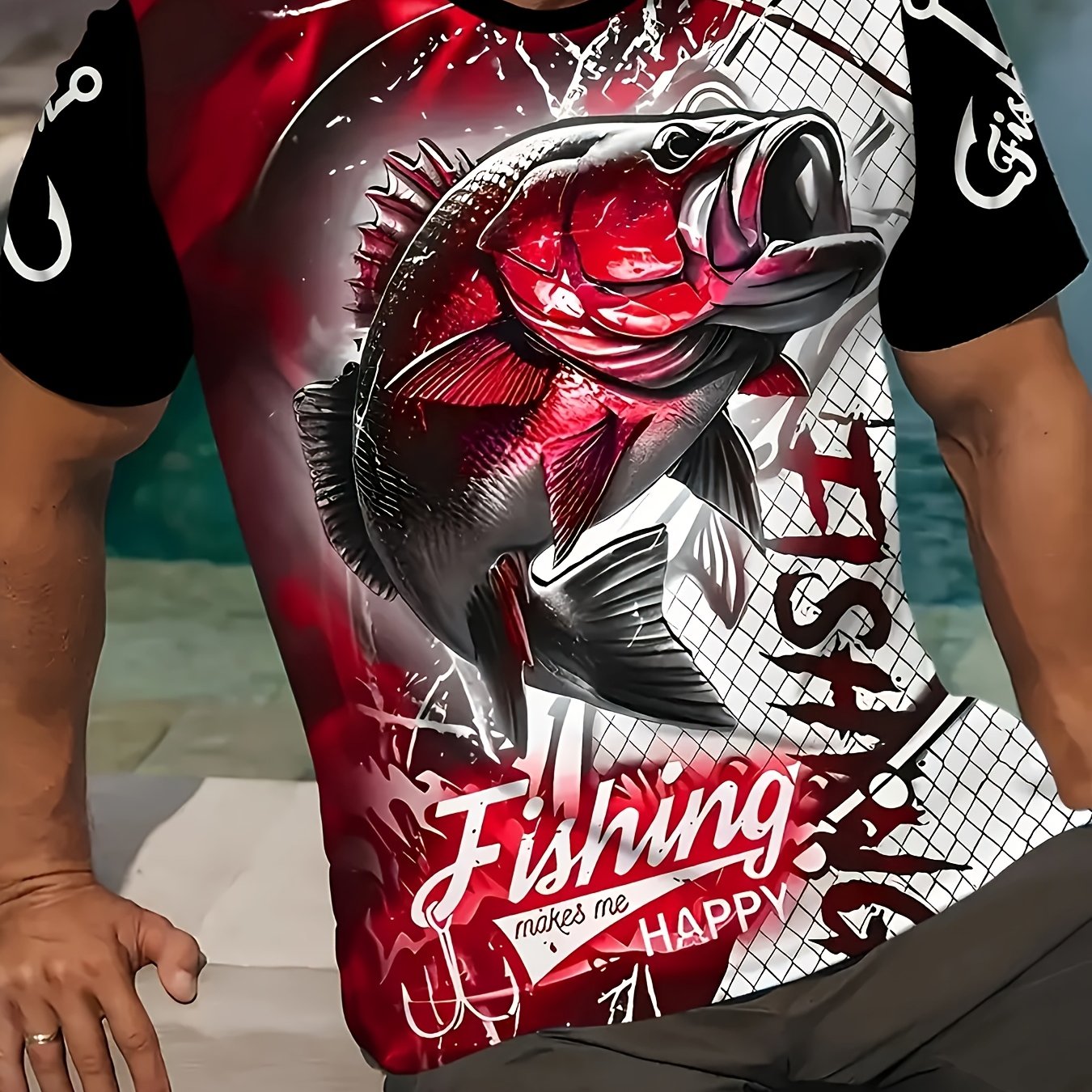 Ihembe Lomthandi Wokudoba Wabesilisa - I-Fish Hook &amp; Bass Graphic