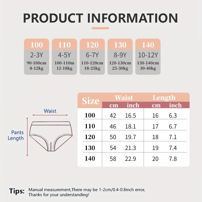 8-Pack Girls' Underwear - Pink Briefs Unicorn & Mermaid Print