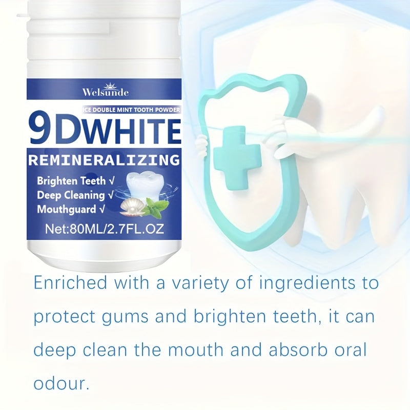 9D White Remineralizing Hydroxyapatite Tooth Powder, Tooth Whitening Powder, Deep Cleaning, Fresh Breath, Ideal for Oral Health & Hygiene Gift for Women Men, Breath Freshener, Toothpaste, Tooth Cleaning Powder for Daily Life - The Superior Findings Depot