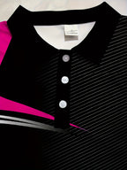 Men's Color Blocked Short Sleeve Golf Shirts - Casual Regular Fit