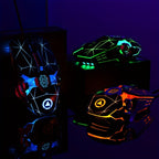 Silvery Carved Wired Mouse for E-Sports Gaming, Silent and Sound Chicken-Eating Mouse Macro for Desktops and Laptops - The Superior Findings Depot