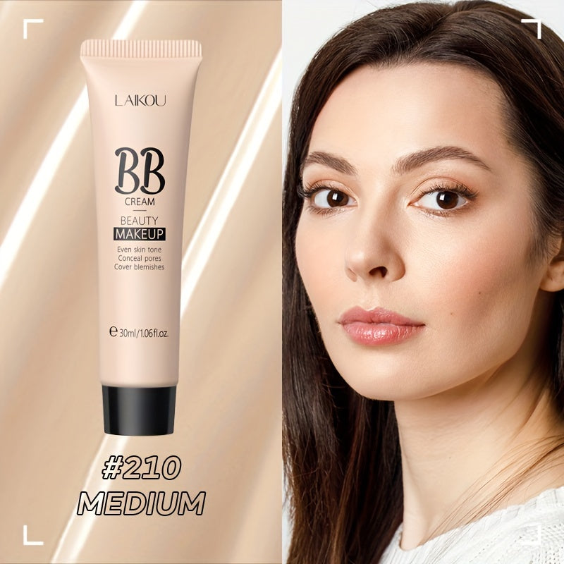 LAIKOU Waterproof BB Cream - Full Coverage Concealer with Deep Moisturizing & Oil Control, Cover Pores, Natural Finish, Long-Lasting Coverage, All-Day Wear, Suitable For All Light Types, Makeup Essentials, Sleek Tube Design - The Superior Findings Depot