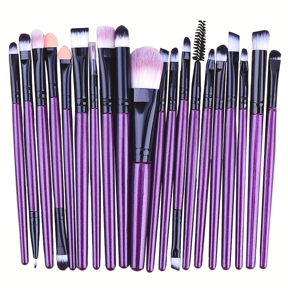 20-Piece Professional Eye Makeup Brush Set - Perfect for Creating Flawless Looks! - The Superior Findings Depot