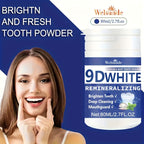 9D White Remineralizing Hydroxyapatite Tooth Powder, Tooth Whitening Powder, Deep Cleaning, Fresh Breath, Ideal for Oral Health & Hygiene Gift for Women Men, Breath Freshener, Toothpaste, Tooth Cleaning Powder for Daily Life - The Superior Findings Depot