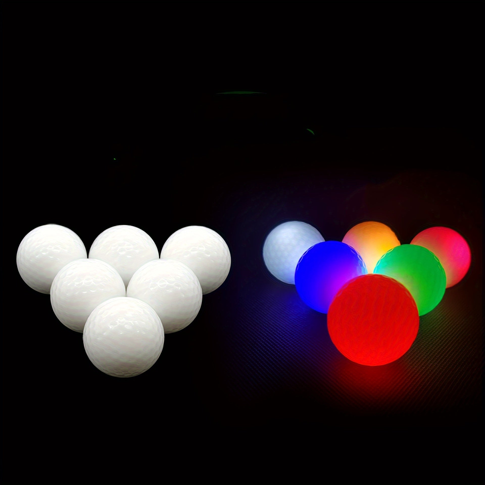 Glow Dark Golf Balls - 3/6/12pcs Resettable Time LED Luminous