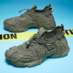 Ama-Sneakers Agqokiwe Aphefumulayo Amadoda - Okuthambile Okungasheleli Okuluhlaza Okwe-Olive