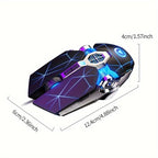 Silvery Carved Wired Mouse for E-Sports Gaming, Silent and Sound Chicken-Eating Mouse Macro for Desktops and Laptops - The Superior Findings Depot