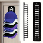1 Wall-Mounted Hat Rack - 16-Hat Capacity No-Nail Adhesive