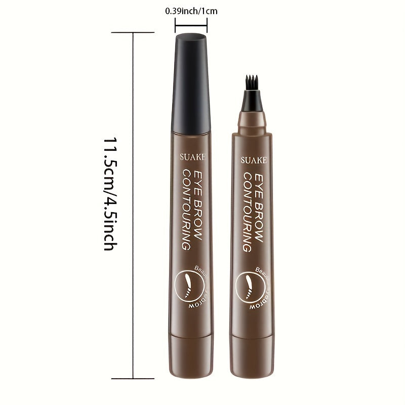 Waterproof Eyebrow Pen, Microblading Eyebrow Pencil With 4 Split Head, Natural Looking Brows Makeup ( 5 Colors ) - The Superior Findings Depot