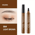 Waterproof Eyebrow Pen, Microblading Eyebrow Pencil With 4 Split Head, Natural Looking Brows Makeup ( 5 Colors ) - The Superior Findings Depot