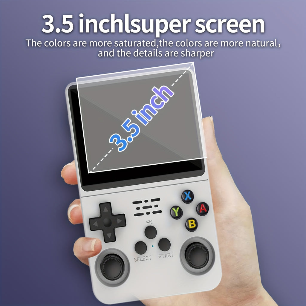 Retro Handheld Game Console R36S / 7 Colors Available / 3.5" Screen Classic Entertainment / 64GB Portable Gaming Device with USB Charging & Rechargeable Battery / Plug and Play - The Superior Findings Depot