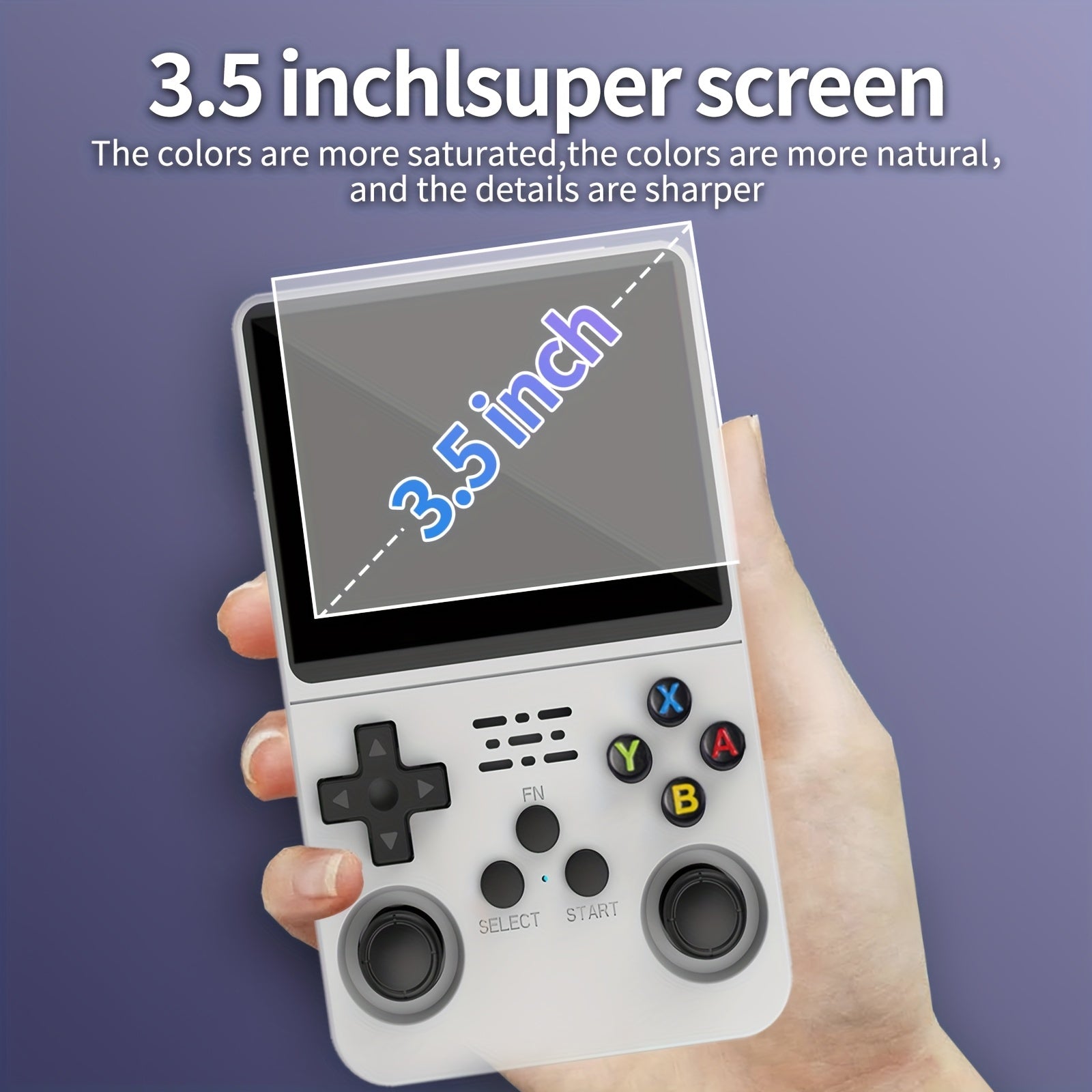 Retro Handheld Game Console R36S / 7 Colors Available / 3.5" Screen Classic Entertainment / 64GB Portable Gaming Device with USB Charging & Rechargeable Battery / Plug and Play - The Superior Findings Depot