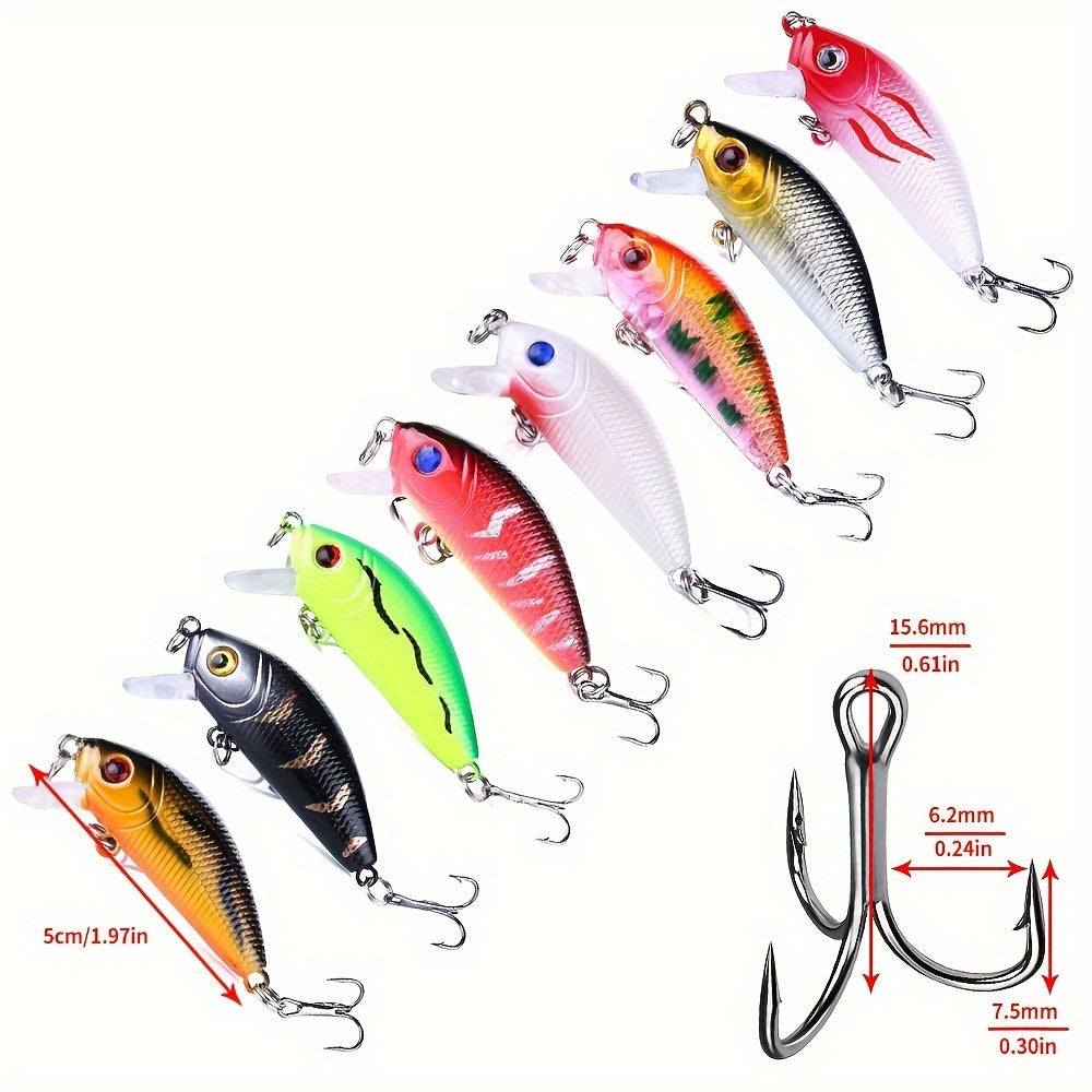 56pcs Fishing Lures Kit Crankbait Tackle Minnow Popper Pencil Swimbaits Hook Freshwater Saltwater Hard Baits Set for pike carp bass fishing christmas gift for man - The Superior Findings Depot