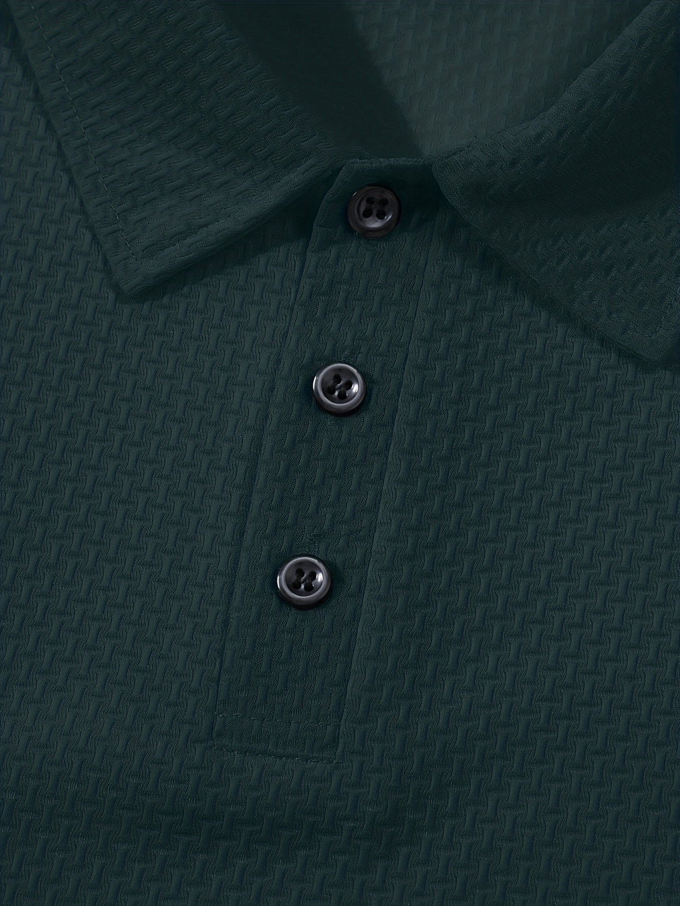 Men's Casual Golf Business Polo Shirt - Large Size Geometric Pattern