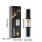 IMAN OF MAGIC Dual-Ended Concealer & Contour Stick - Waterproof, Natural Finish for All Skin Tones | Highlights & Conceals Blemishes, Dark Circles, Shadows Nose & Cheeks | Versatile Makeup Stick with Pink & Brown Shades - The Superior Findings Depot