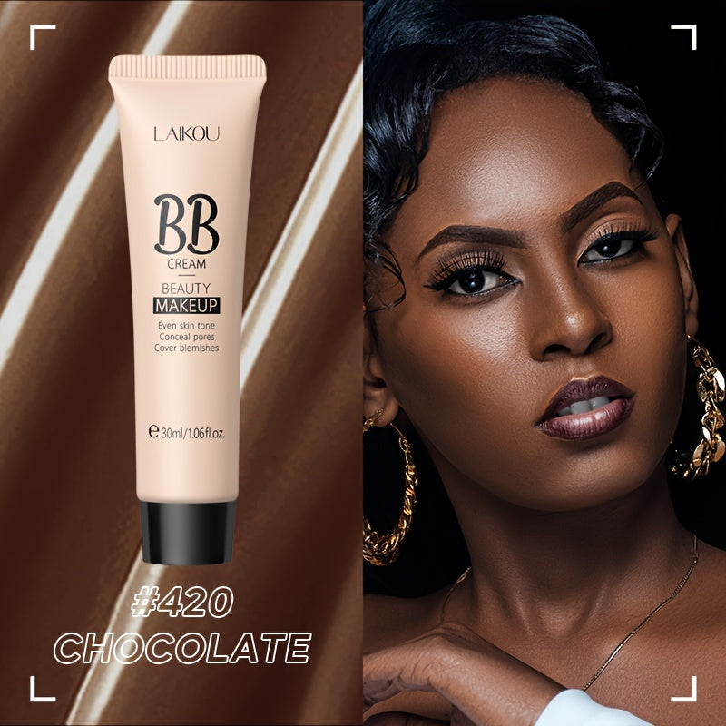 LAIKOU Waterproof BB Cream - Full Coverage Concealer with Deep Moisturizing & Oil Control, Cover Pores, Natural Finish, Long-Lasting Coverage, All-Day Wear, Suitable For All Light Types, Makeup Essentials, Sleek Tube Design - The Superior Findings Depot