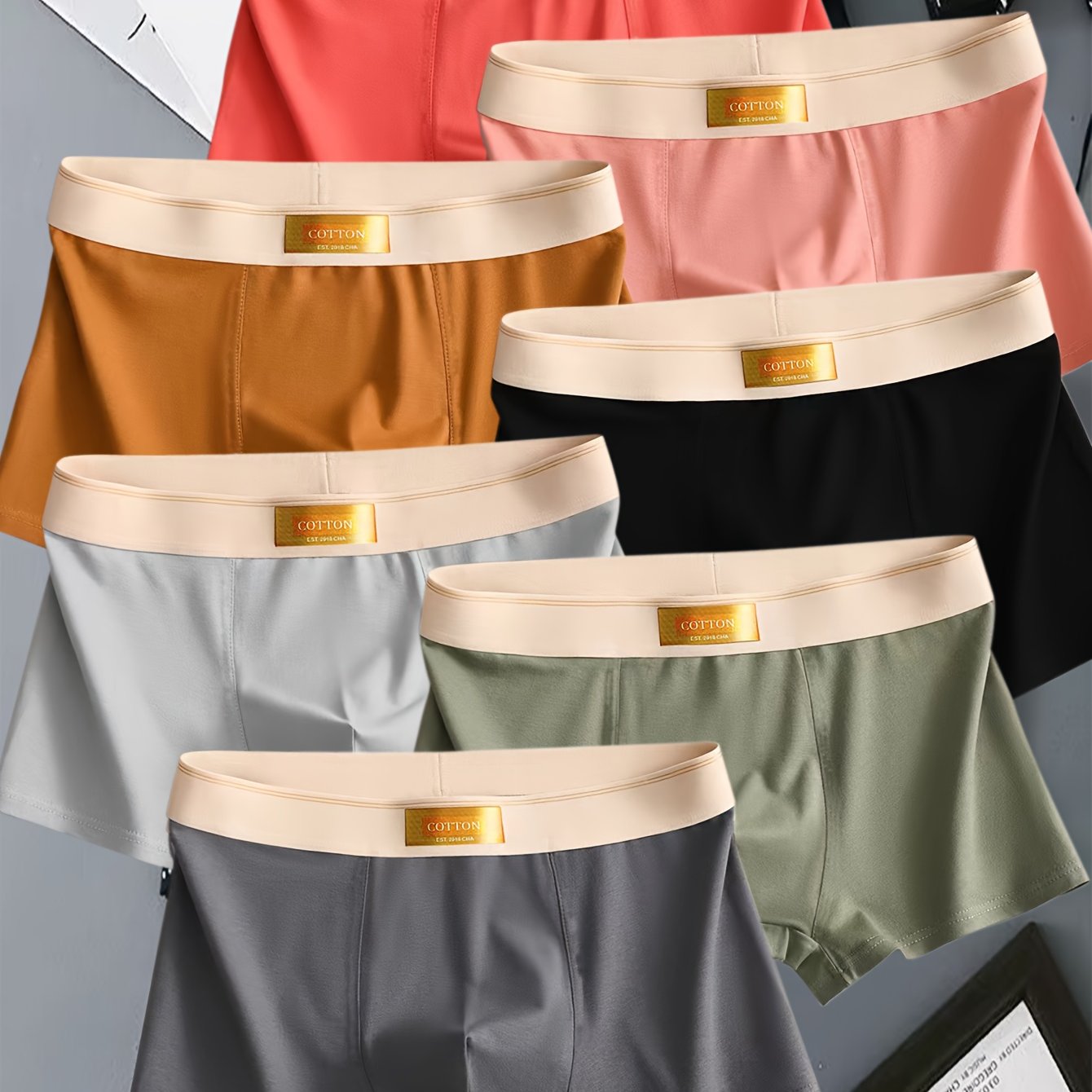 1/3/5/10pcs Plus Size Men's Cotton Boxer Briefs - Soft, Breathable, Fashion Pattern, Casual, Comfortable Underwear for Sports and Daily Wear - The Superior Findings Depot