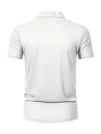 Men's Casual Golf Business Polo Shirt - Large Size Geometric Pattern