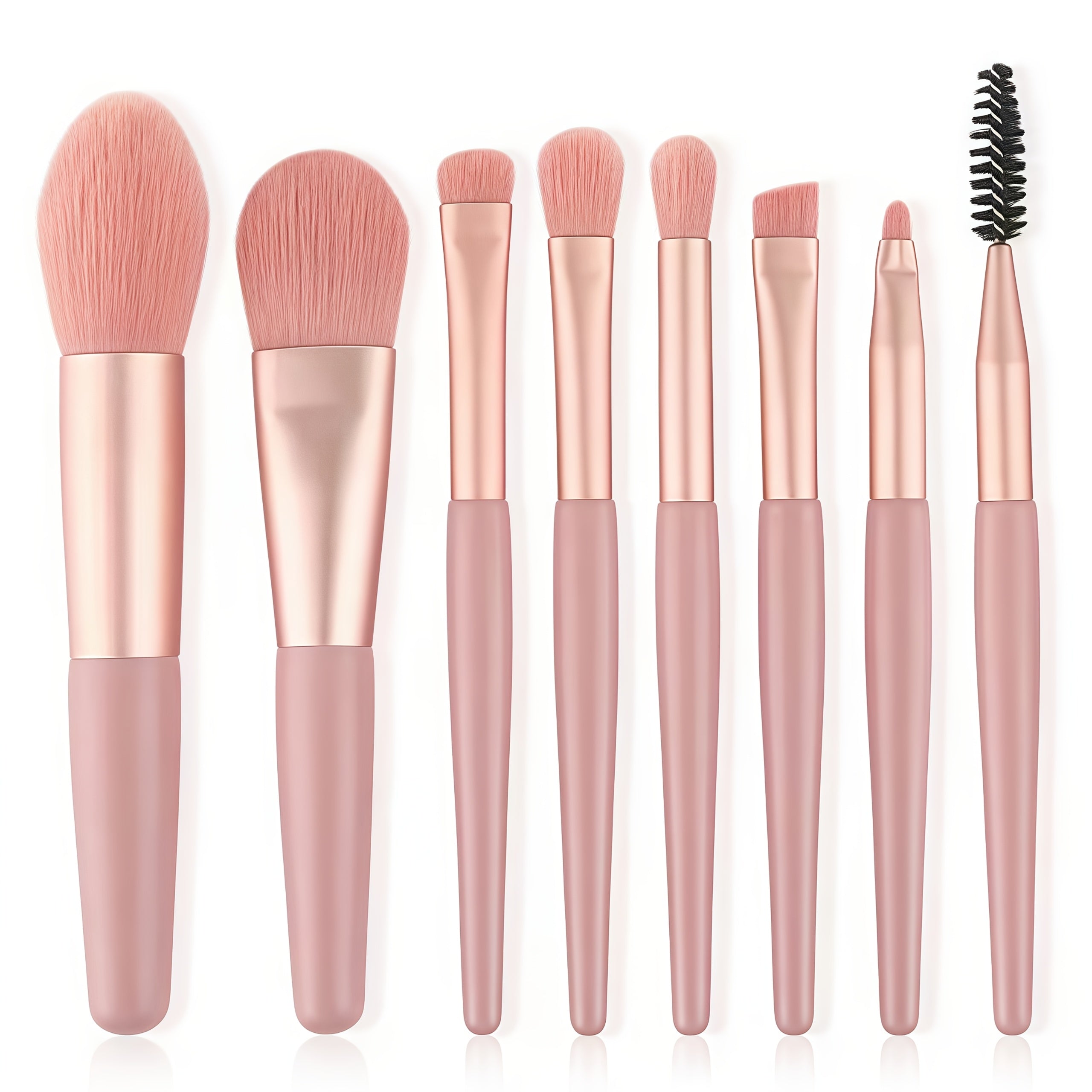 13pcs set of soft makeup brush, 8 mini brush &14 sponge set, soft makeup brush with cosmetic sponge, for makeup base pink, shadow of eyes, makeup brush for blurring Kabuki, beauty tools - The Superior Findings Depot