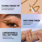 Vibrant Glitter Liquid Eyeliner Pen - Long-Lasting Waterproof Shimmer Eyeliner for Music Festival - Easy to Apply, Smudge-Proof, Fast Drying, and Highly Pigmented Eye Makeup - The Superior Findings Depot