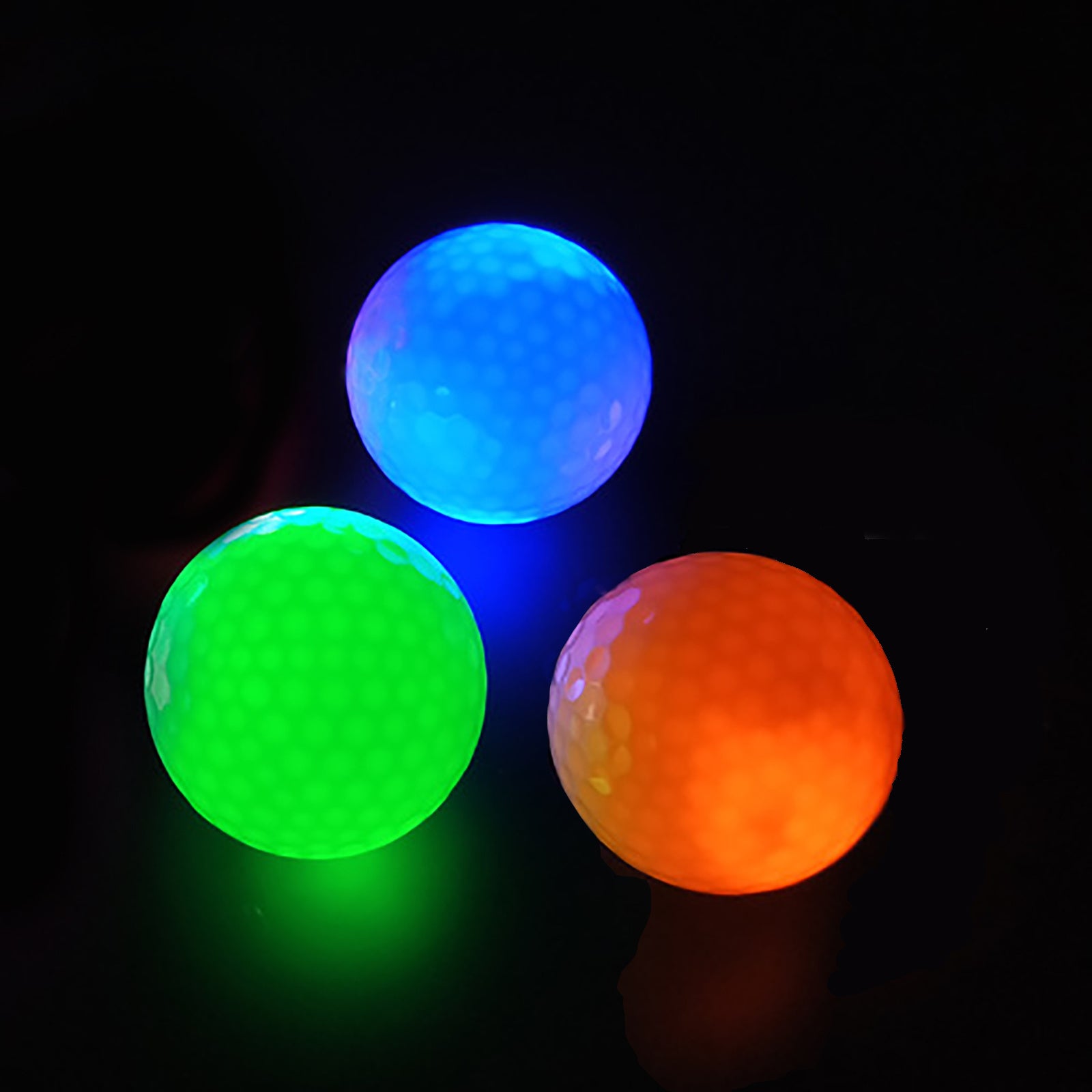 Glow Dark Golf Balls - 3/6/12pcs Resettable Time LED Luminous