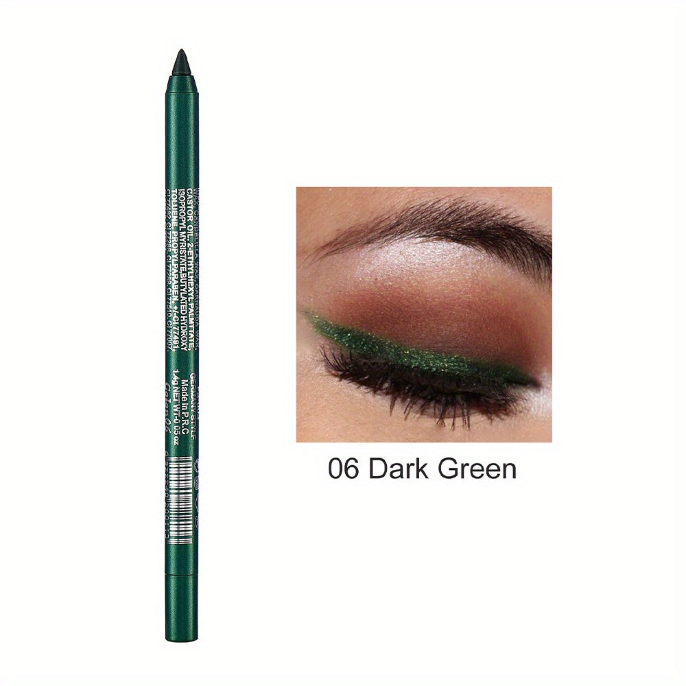Versatile Eye Makeup Pen, Monochromatic Colored Eyeliner Pencil, Pearl GlitterEyeliner For Women, Creamy Eyeshadow Pencil, Waterproof, Professional Eye Liner/Shadow Makeup For Siren's Eye Look, Daily Makeup, Cosplay And Hallo - The Superior Findings Depot