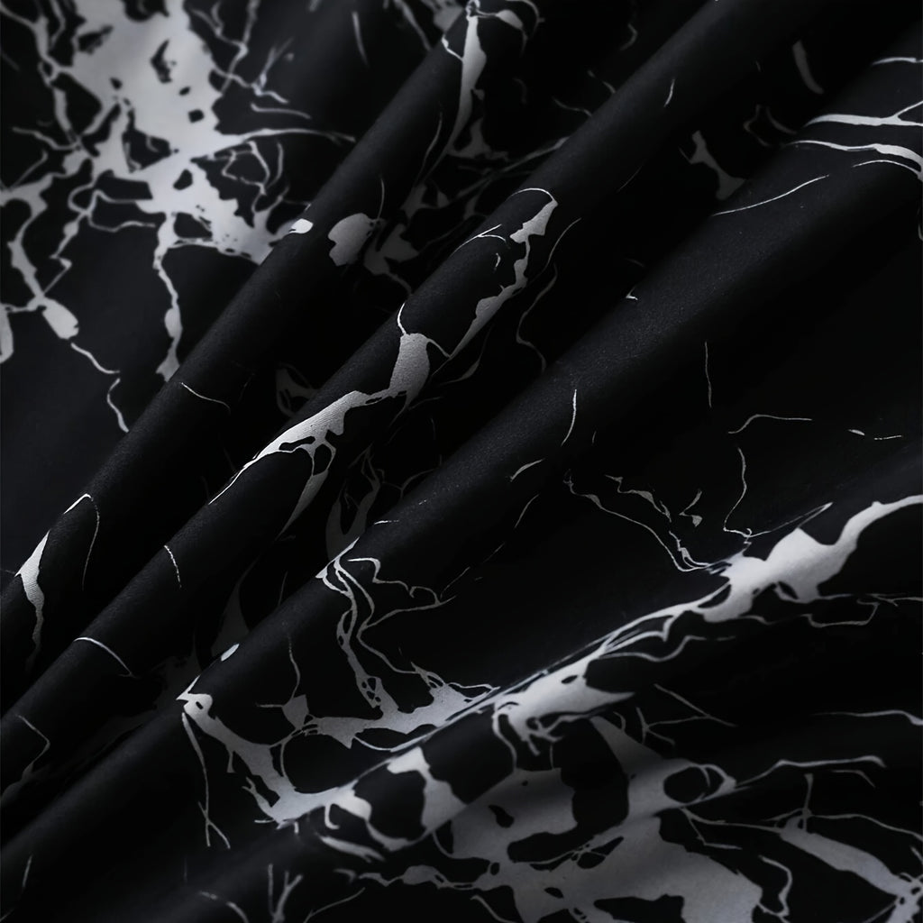 2/3pcs Brushed Marble Print Duvet Cover Set, Excludes Filling and Pillows - The Superior Findings Depot