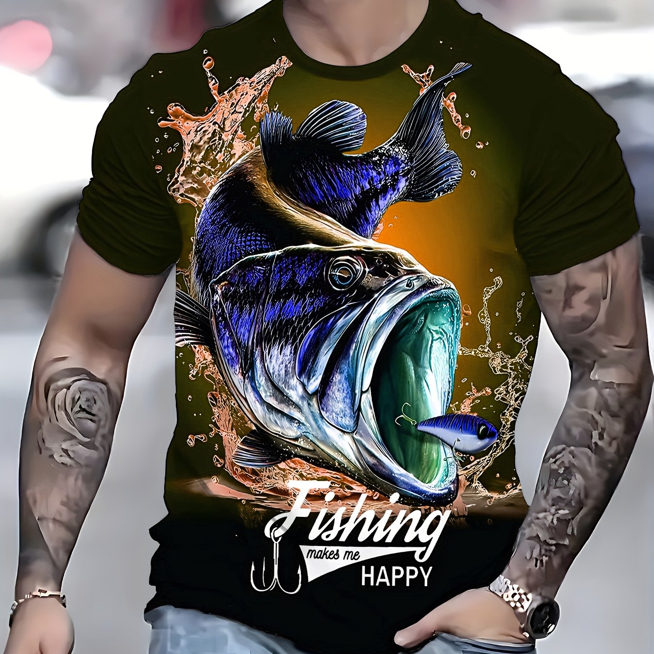 Men's Summer Creative Fashion 3D Digital Print T-Shirt