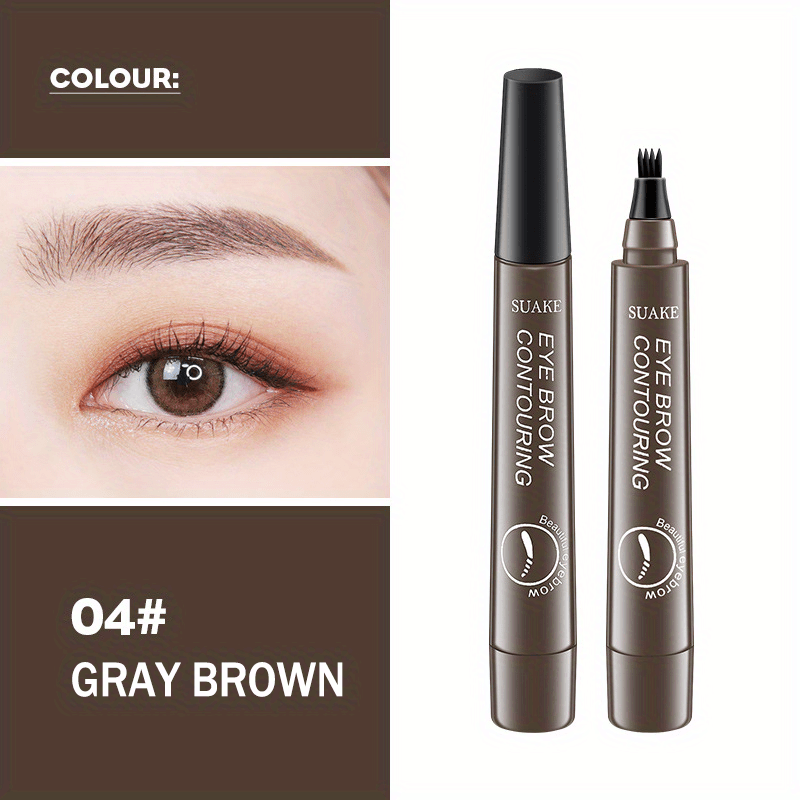Waterproof Eyebrow Pen, Microblading Eyebrow Pencil With 4 Split Head, Natural Looking Brows Makeup ( 5 Colors ) - The Superior Findings Depot