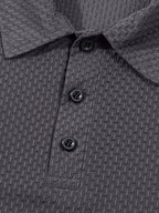 Men's Casual Golf Business Polo Shirt - Large Size Geometric Pattern