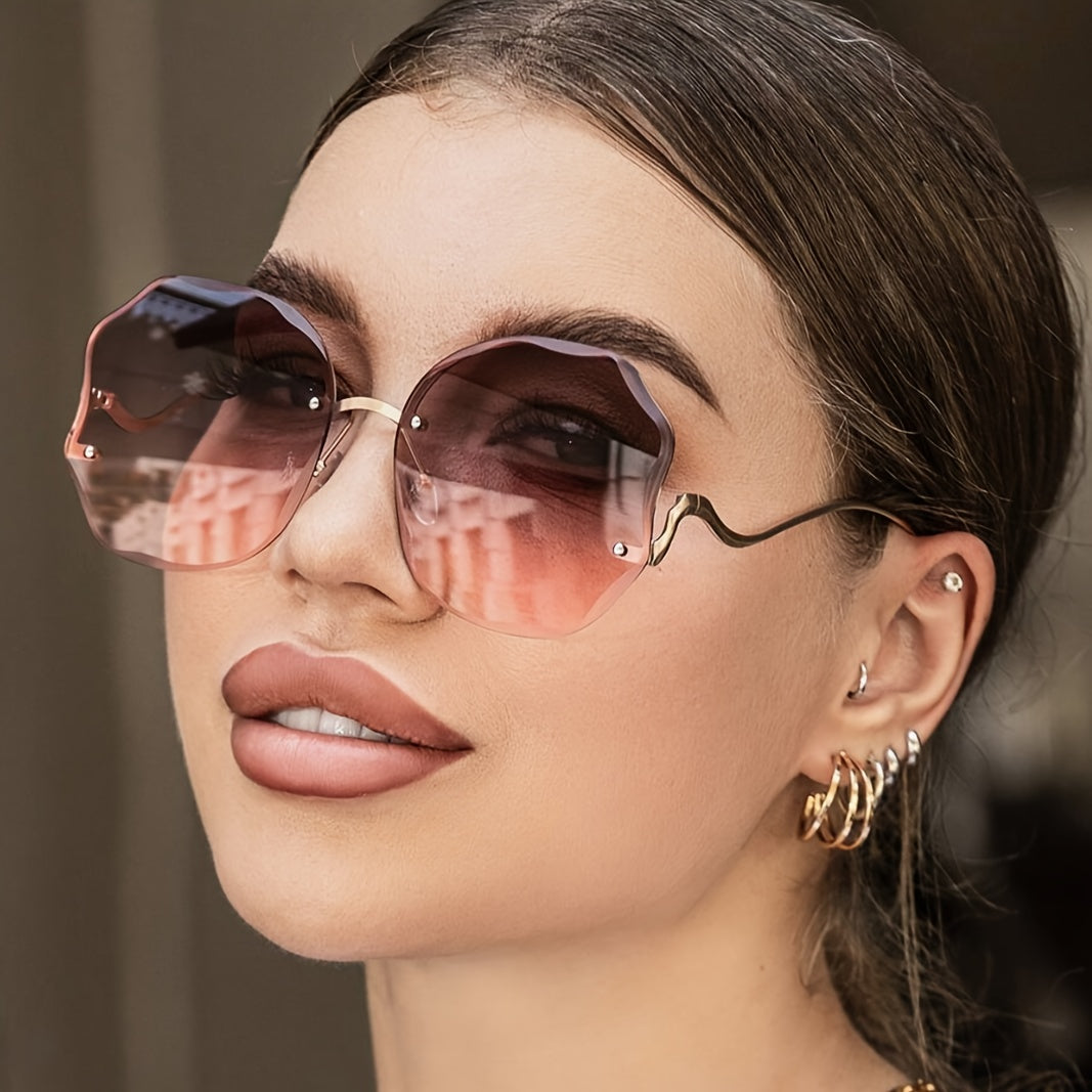 Fashion Sunglasses Women Metal Female Vintage Ladies Stylish Design Oversized Square Sunglasses For Women - The Superior Findings Depot
